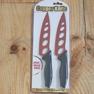 Copper Knife - 2 Pack. Never Needs Sharpening - COPPER KNIFE Stainless Steel NWT